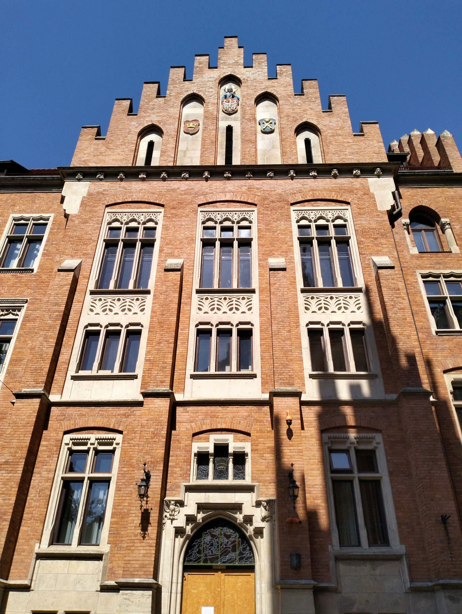 Facade of Jagiellonian University Building in Krakow